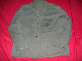 Wwii Ww2 Usmc Marine Corps P41 Hbt Combat Jacket (large)