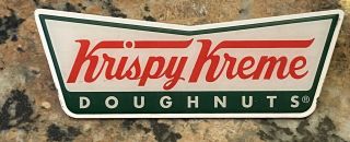 1970’s - 80’s Krispy Kreme Doughnuts 7.  25” X 2.  5” Heavy Metal Sign