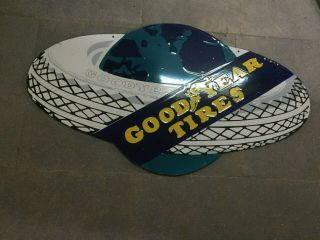Porcelain Goodyear Tires Enamel Sign Size 32 " X 18 " Inches Double Sided