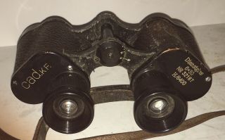 Wwii German Army Binoculars Cad.  Kf.  6x30 Dienstglas Karl Kahles Optiker