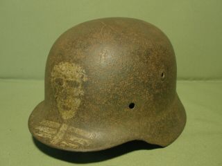M - 40 German Helmet.  Ww2.  Size 64.  Finnish Volunteer.