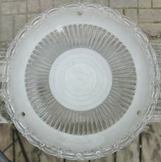 Vintage 3 Chain Hanging Ceiling Light Fixture Clear And Frosted Glass Shade