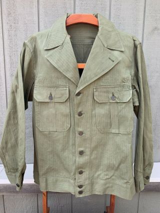 Wwii Ww2 Us Army Hbt Shirt 40r First 1st Pattern 1941 (2)