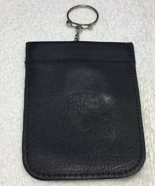 Porsche Leather Keychain Pouch 3 1/2” X 2 1/2”.  From Early 1960’s