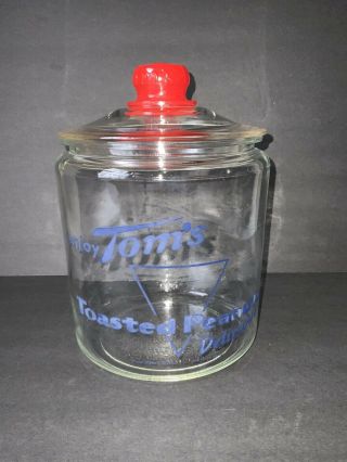 Tom’s Toasted Peanuts General Store Glass Jar W/lid