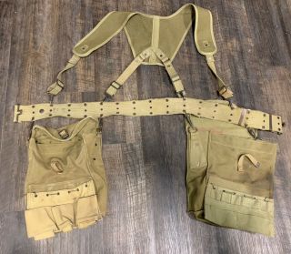 Ww2 Us Combat Medic Set Field Kit Suspenders Pouches Bag Harness Paratrooper