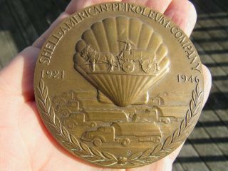 1921 - 1946 Quarter Century Of Service Shell Oil Advertising Medallion