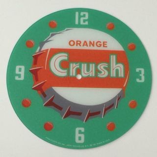 14 - 3/8 " Orange Crush Round Replacement Clock Face For Pam Clock