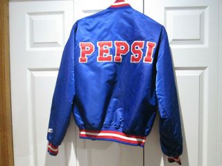 Vintage Pepsi Blue Satin Starter Jacket Pepsi " Gotta Have It " Size L 80s