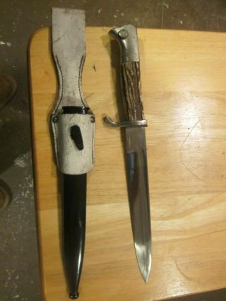 Ww 2 German Police Dress Bayonet Made By Puma With Stag Handle With White Frog