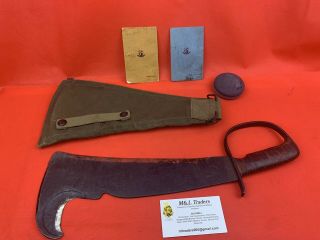 WW2 PAL Woodsman Bolo Knife Machete COMPLETE SET 1942 2