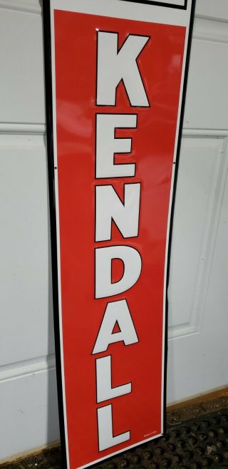 KENDALL MOTOR OIL Embossed Metal Sign tin tacker gasoline gas service station 3