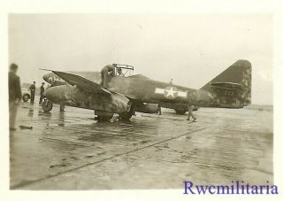 Org.  Photo: Us Captured Luftwaffe Me - 262a - 1a Jet Fighter " Jabo Bait " (3)