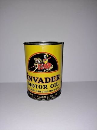 Vintage Invader Can Of Motor Oil - Full &