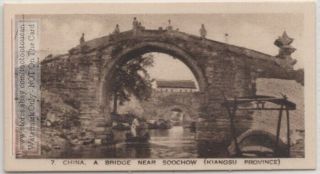 Bridge Soochow Suzhou Creek Shangai China 1920s Trade Ad Card Pc