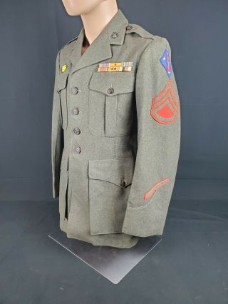 Ww2 Usmc Ssgt Uniform 1st Marine Division.  Named Wounded In The Pacific