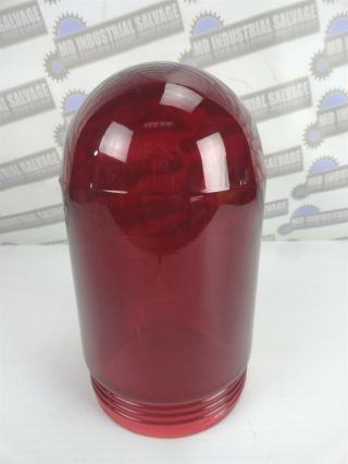 Vintage Tempered Glass - RED GLOBE - Industrial Lighting 8 - 3/4 