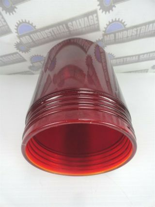 Vintage Tempered Glass - RED GLOBE - Industrial Lighting 8 - 3/4 