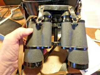 4u - 1942 German Binoculars With Black Leather Case - Dienstglas 10 X 50 Blc,