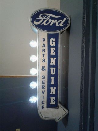 Classic 25 Inch Ford Parts And Service Led Double Sided Sign