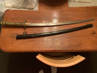 Ww2 Japanese Nco Sword Type 95 With Scabbard (matching Serial Numbers 24908)