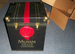 Mumm Vsop V.  S.  O.  P Cognac French Brandy Trunk Case Storage Bin Box
