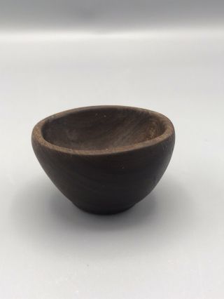 Vintage Hand Crafted Mini Wood Bowl Made In Kenya