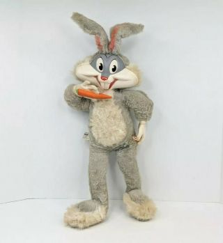 Vintage 1964 Mattel 24 " Bugs Bunny Talking Plush Doll Pull String Rubber Face