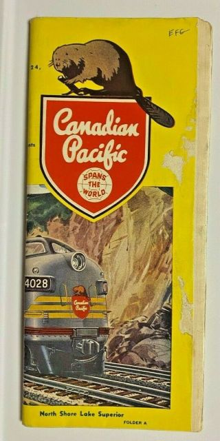 Sept 24,  1950 Canadian Pacific Railway Timetable