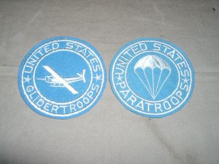 Ww2 Us Army Airborne Glider / Parachute Infantry Jacket Patch Set