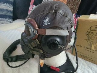 Ww2 Flight Helmet,  flight helmet,  usaaf,  aaf,  oxygen mask,  raf goggles,  NOS,  A, 3