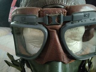 Ww2 Flight Helmet,  flight helmet,  usaaf,  aaf,  oxygen mask,  raf goggles,  NOS,  A, 4