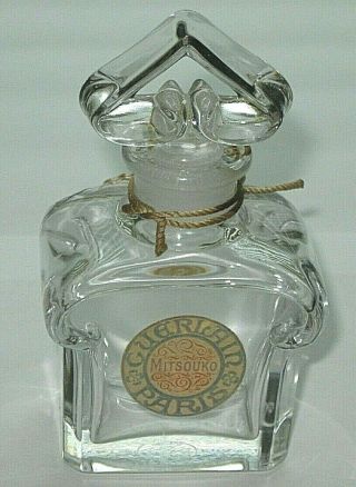 Vintage Guerlain Mitsouko Baccarat Perfume Bottle 1 1/4 Oz Open/empty 4 " Height