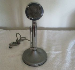 Astatic D - 104 Lollipop Microphone With Stand Cb Ham Vintage -
