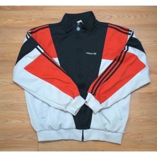 Vintage Adidas Track Jacket Red Black White M