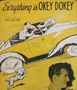 1935 Automobile Sheet Music Ev 