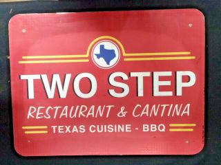 6c Texas Two - Step Bbq Bar Restaurant/chick - Fil - A Advertising Hwy Exit Sign 18x24