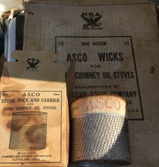Asco Wick And Carrier For Long Chimney Oil Stoves - Nra Member We Do Our Part