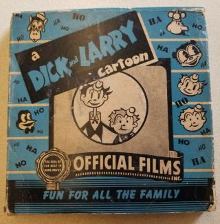 Vintage 16mm Official Films Dick And Larry Cartoon 221 Barnyard Bunk