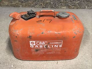 Vintage Johnson Outboard Motor Boat Gas Can Omc 5 Gallon Fuel Tank