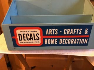 WOW Vintage Meyercord Decals HARDWARE STORE DISPLAY Duro Decal Crafts Organizer 3