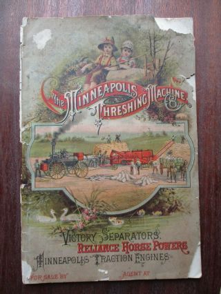 1890 Minneapolis Threshing Machine Co.  Sales Brochure Engines/separators