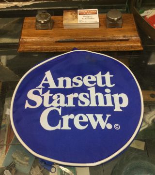 Vintage Ansett Starship Crew Expandable Zip Up Bag