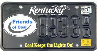 99 Cent 2017 Kentucky Friends Of Coal License Plate 8938dd