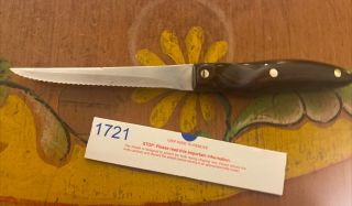 Vtg Usa Cutco 1721 Trimmer Knife Classic Brown Handle Factory Sharpened