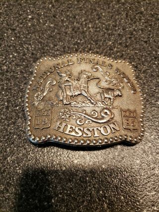 Vintage Hesston National Finals Rodeo 1985 Belt Buckle Nfr 85