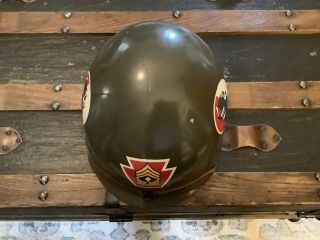 Wwii Era Helmet Liner With Decal Emblem Signed Sweatband