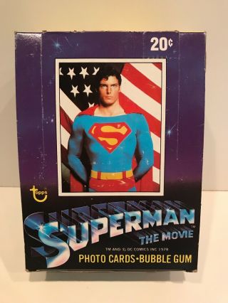 Vintage Topps Superman 1978 Movie Empty Display Card Box Series 1