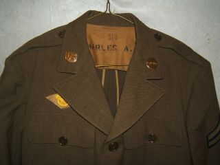 ww2 wwii us u.  s.  army ike jacket tunic 35th infantry div division shoulder patch 3