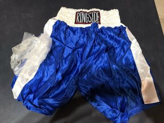Open Package Vintage Ringside Mma/boxing Large Short Mens Blue Satin
